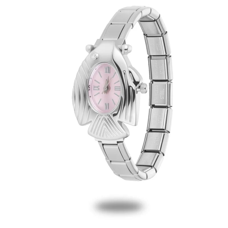 Fashion Watch Women's DIY Width Italian Elastic Charm Stainless Candy