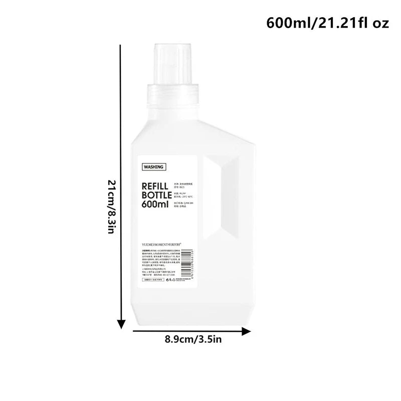 400 600 Large Capacity Household Softener Laundry Detergent Bottles Qme 600ml White