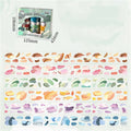 6/12 Rolls Watercolor Art PET Tape Set Basic Decorative Adhesive Tape Journal Supplies Stationery Scrapbooking Masking Tapes Qme B hot