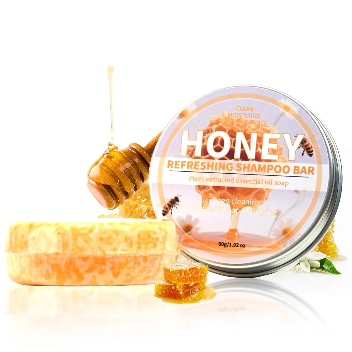 Honey Nourishing Shampoo Bar Natural Extract Essence Deep Qme