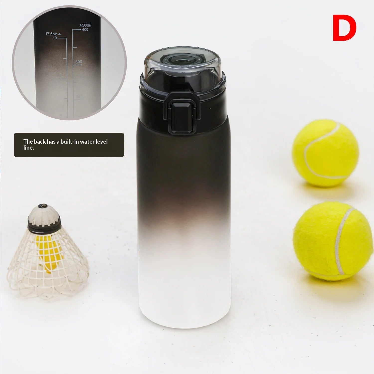 Gym Outdoor Travel Daily Use Gradient Sports Water Bottle Portable Qme D 500