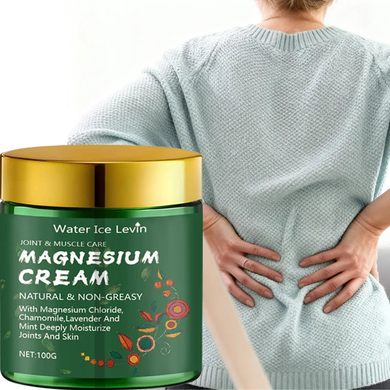 Magnesium Cream for Joint & Muscle Care - Natural, Non-Greasy with Chamomile & Lavender, Deeply Moisturizes Qme