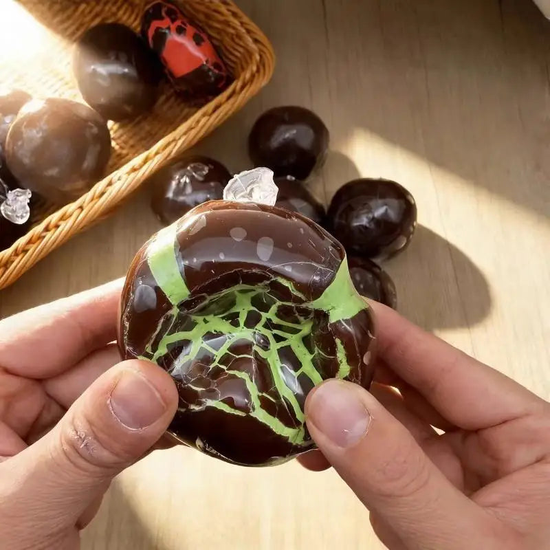 Cracking Wax Ball Soft Decompression Toys Cantaloupe Chocolate Qme A2