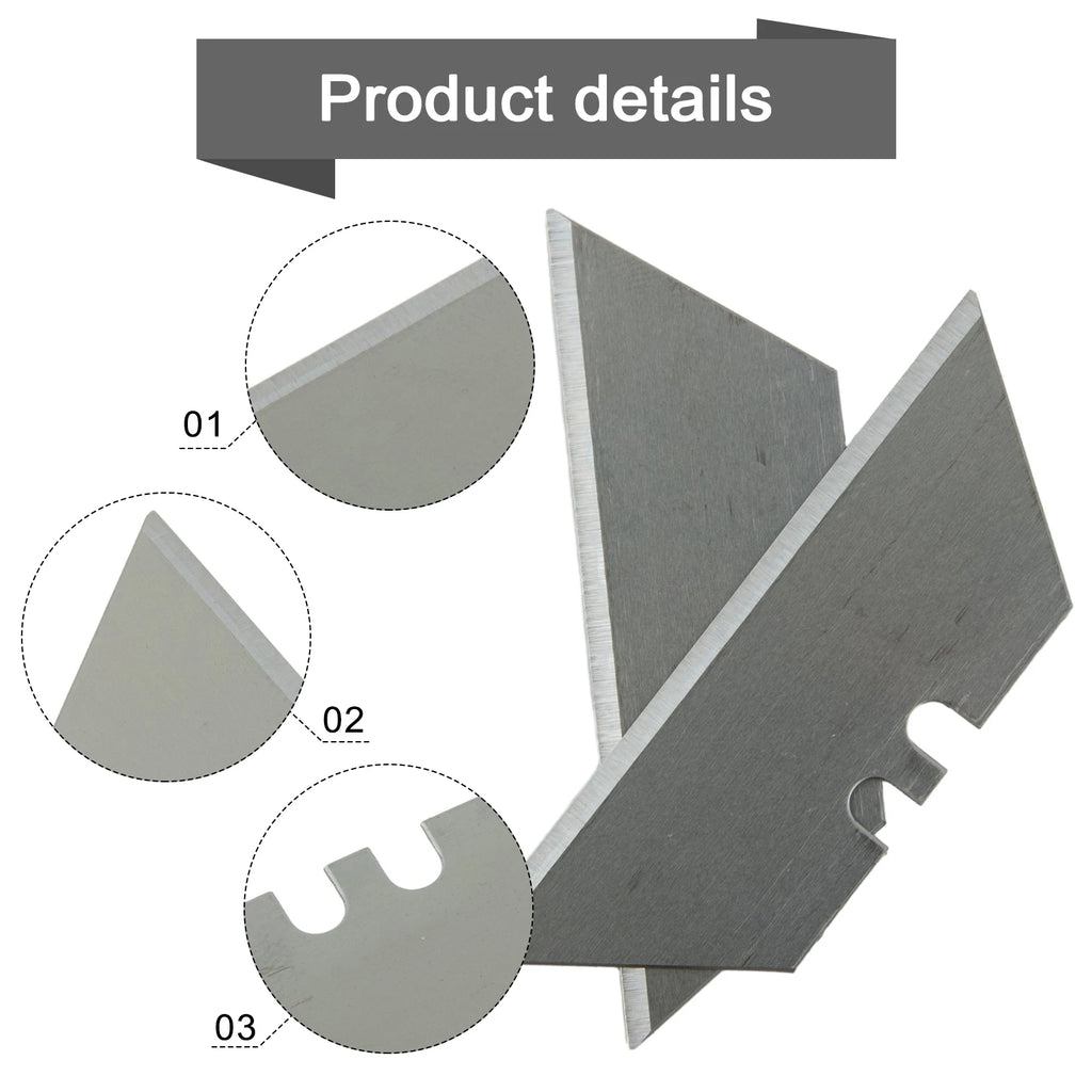 30 Pcs/Set Trapezoidal Blade Replacements Blade Carbon Steel Multifunction Engraving Craft Knives Blade Cutting Hand Tools Qme