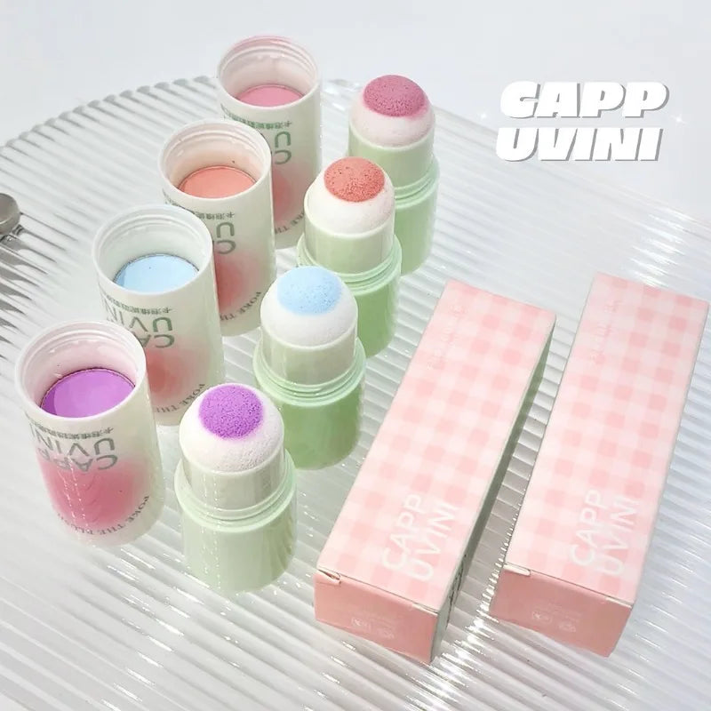 Cream Taro Pink Blush Stick Cute Rouge Face Orange Blue Purple Blusher Matte Low-saturation Makeup Cheek Stick Lasting Cosmetics Qme