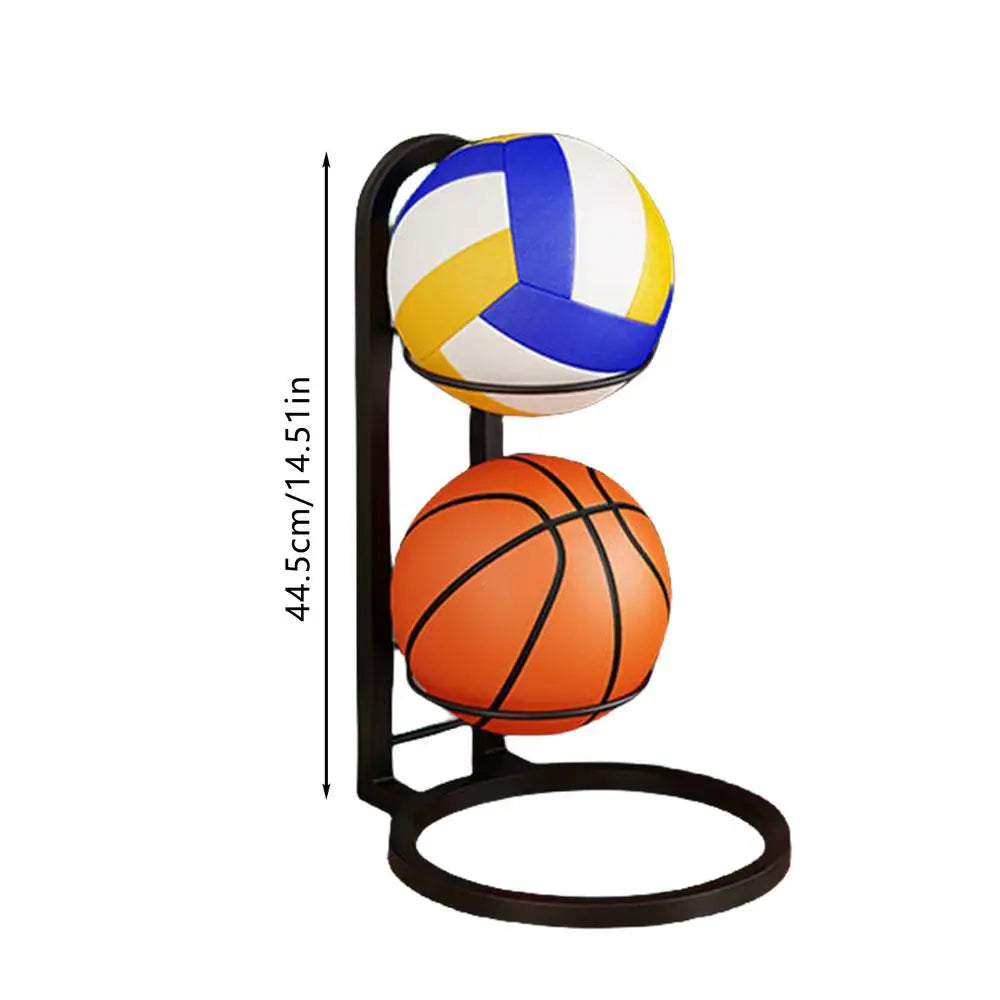 Basketball Rack Football Display Stand Multi-layer Ball Organizer Qme B