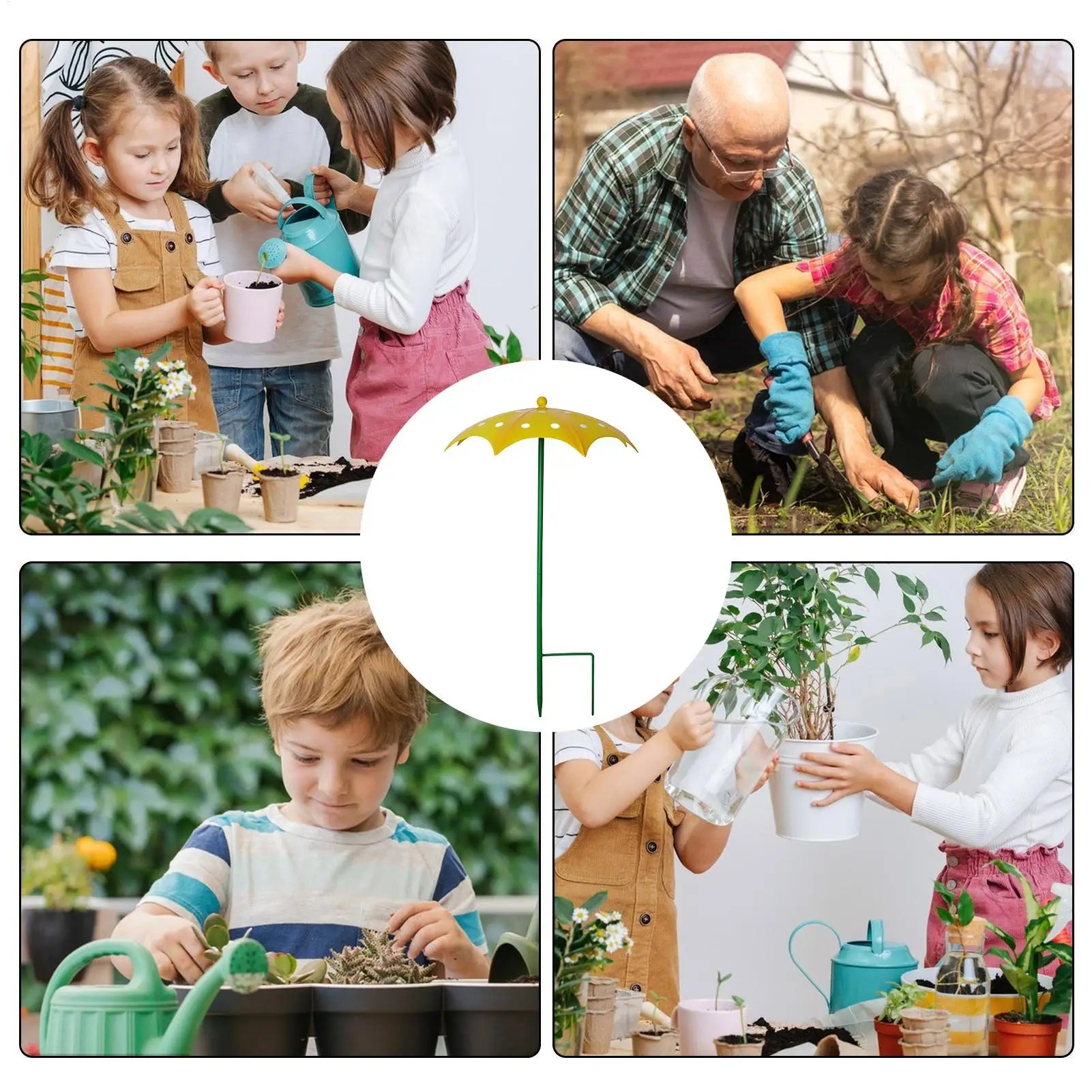 Plant Umbrella Mini Portable UV Protection Parasol Plant Shade for Pool Beach Garden Picnic Outside Balcony Party Camping Rain Qme