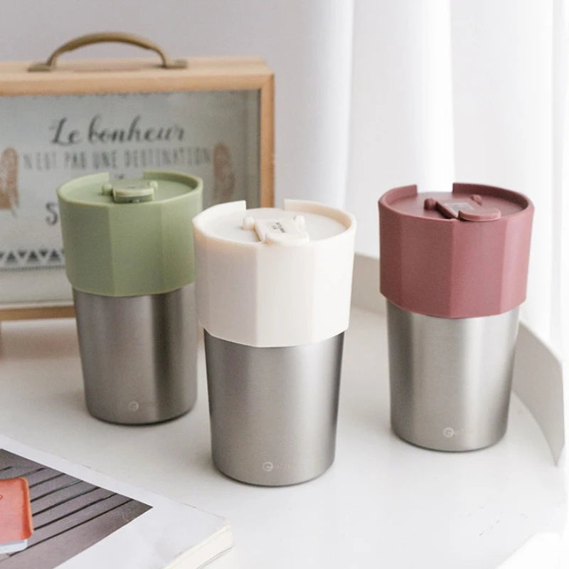 Stainless Steel Double-wall Insulated Office Coffee Mug Qme