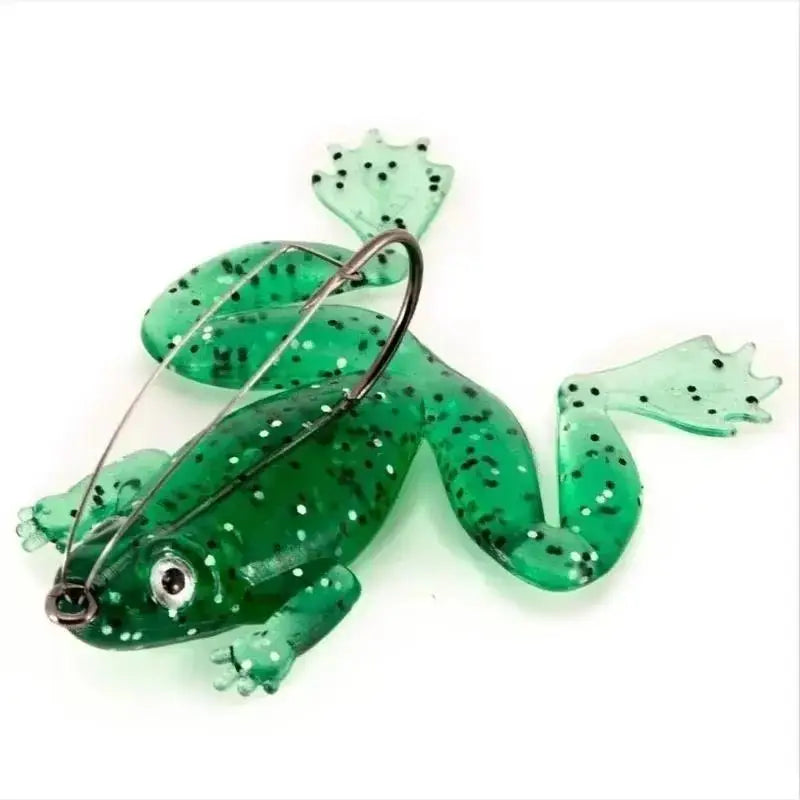 Soft Rubber Frog Fishing Lures Silicone Swimbait Crankbait Artificial Qme