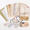 30 pcs/lot Vintage Background paper Diy Scrapbooking material paper Decorative Labels junk journal Stationery supplies Qme D