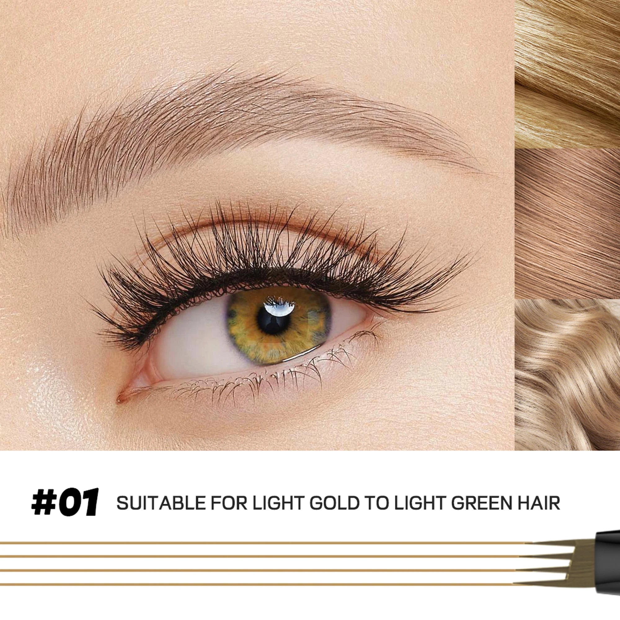 Liquid Four-pronged Eyebrow Pencil Extremely Fine Long-lasting Qme 01