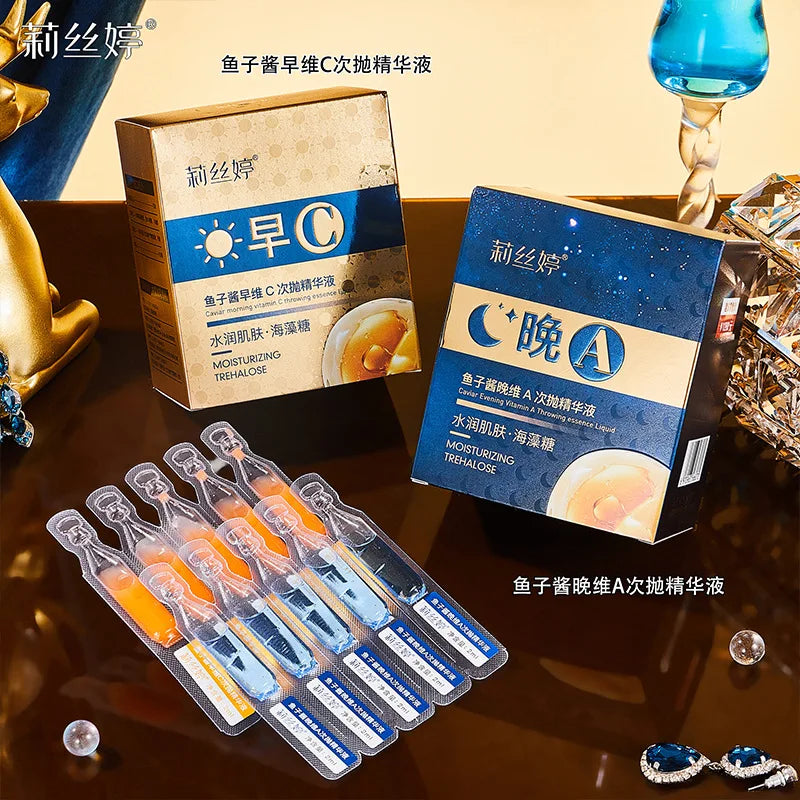 Throw Essence Liquid Morning C Evening Replenish Water Moisturize Qme 2pcs