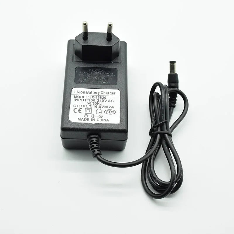 ESCAM Adapter DC 8.4V 12.6V 2A 16.8V 2A 21V 1A Power Supply Charger EU Plug 5.5mm * 2.5mm(2.1mm) 100-240V Battery Qme