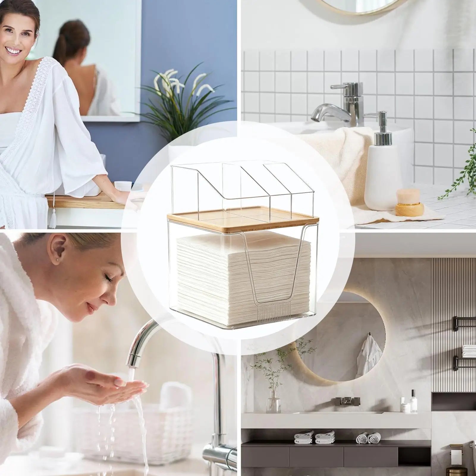 Skincare Organizers 2 Layer Multifunctional Acrylic Clear Cases Qme
