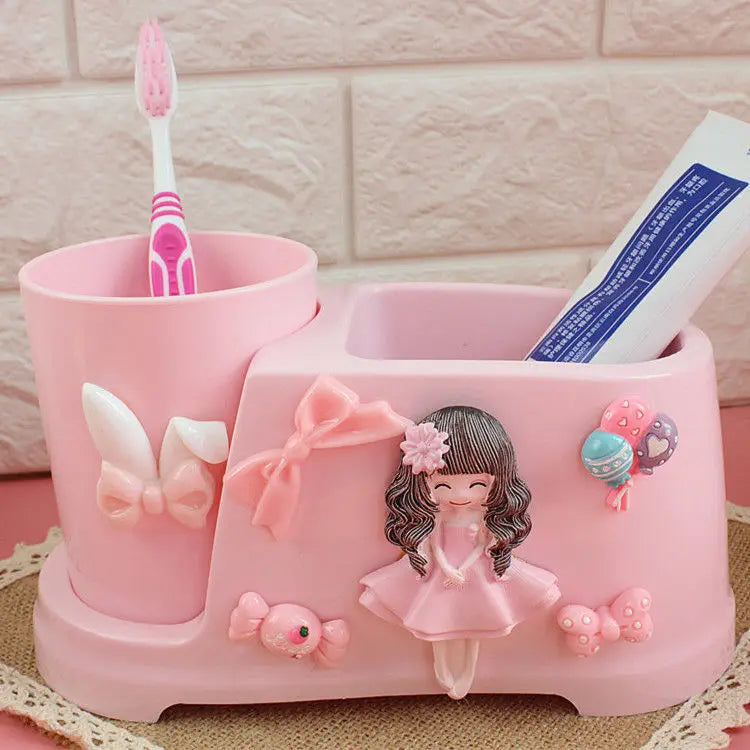 Hello Kitty Kuromi Toothbrush Holder Home Bathroom Storage Box Qme 3