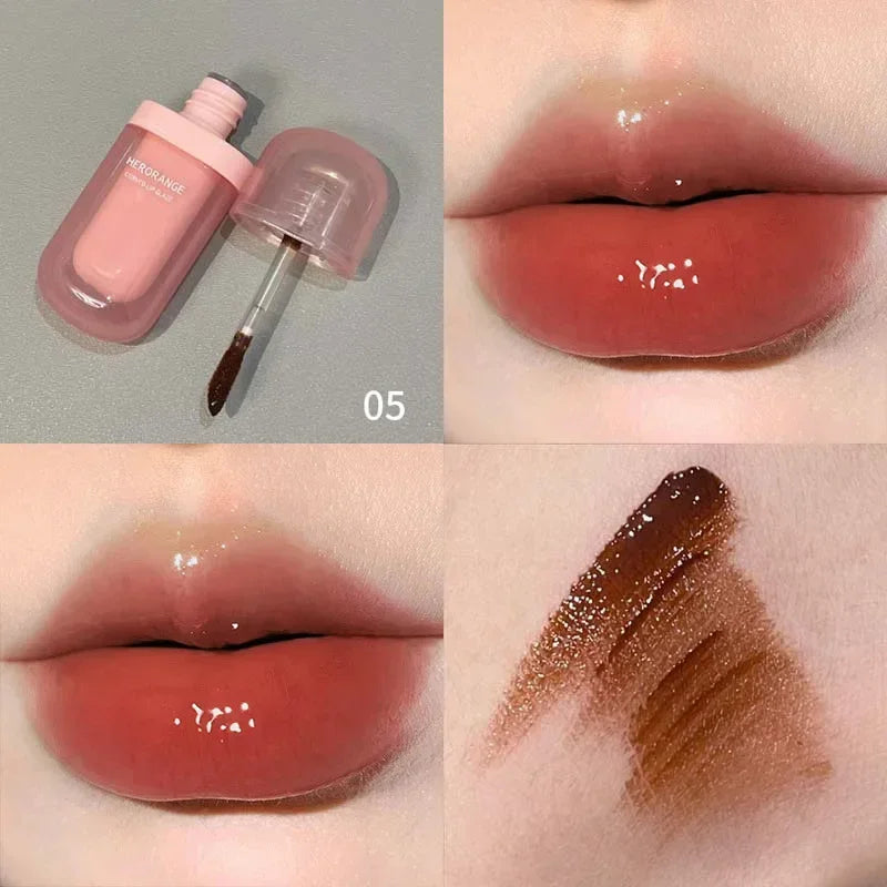 Red Brown Matte Velvet Lip Gloss Waterproof Liquid Lipstick Non-stick Cup Lips Tint Mud Makeup Rose Peach Lip Glaze Cosmetics Qme B05