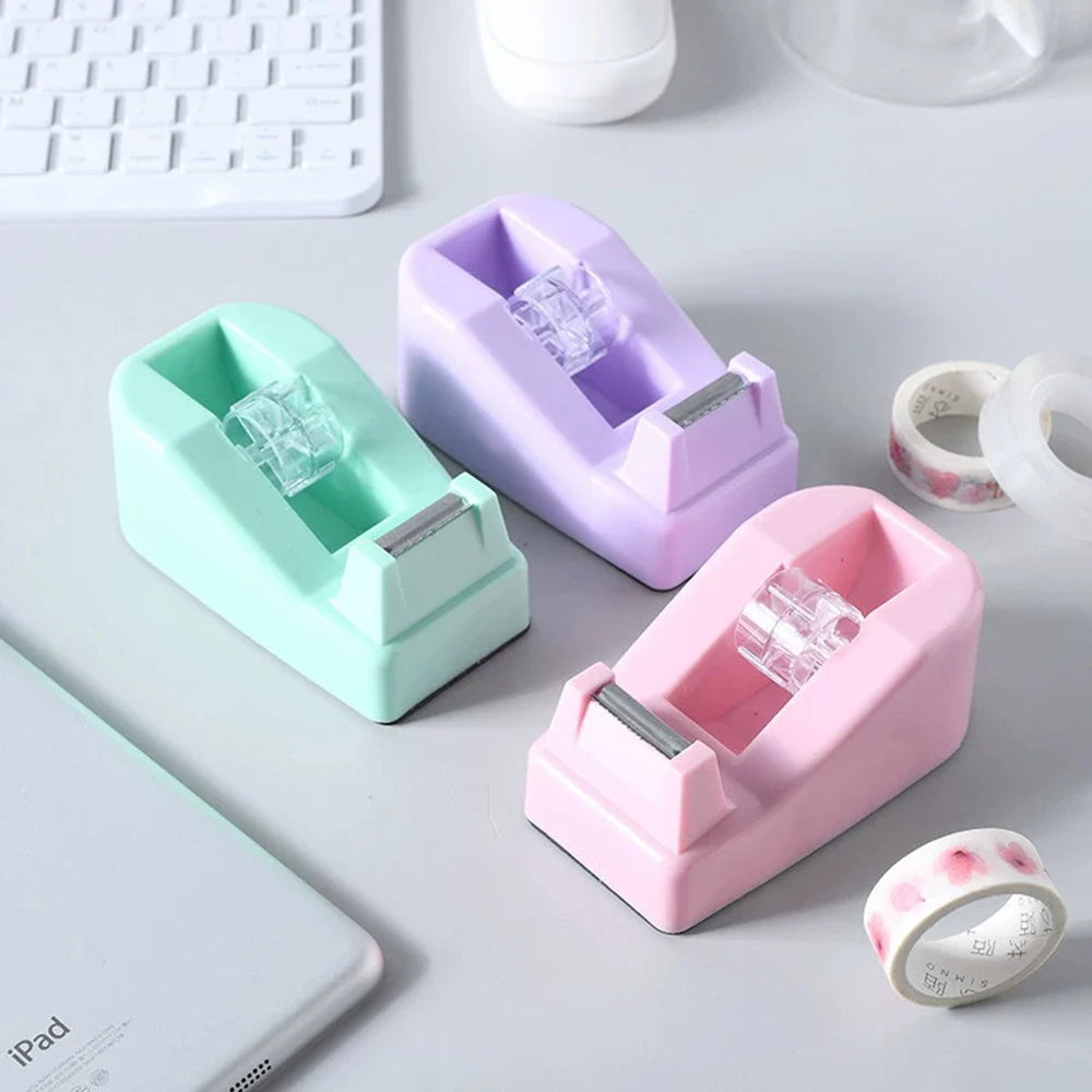 Tape Dispenser Stationery Adhesive Tape Cutter Sealing Tape Table Base Dispenser Office Supplies Packaging Tapes Dispenser Qme