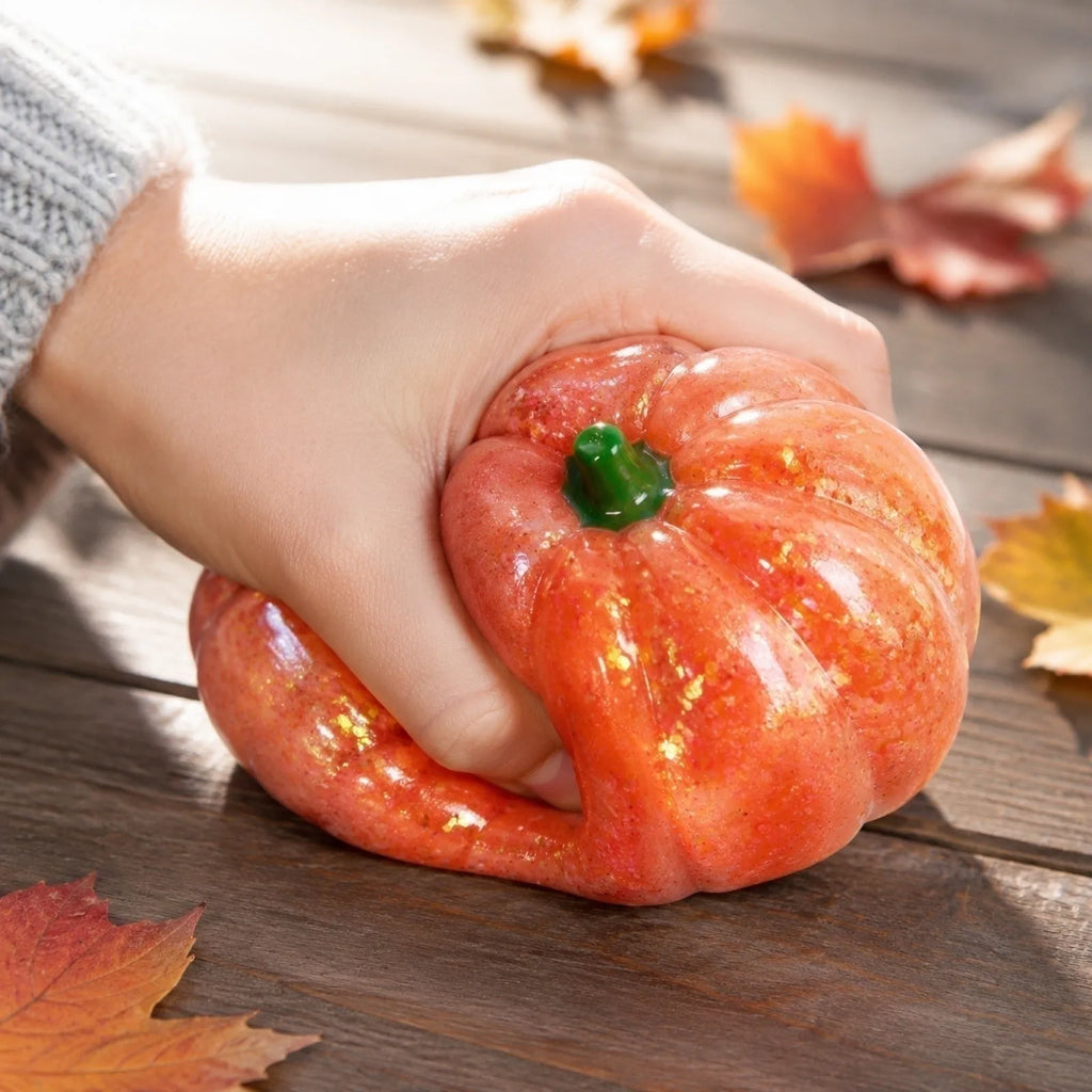 Halloween Pumpkin Maltose Squeezable Toy New Stress Relief Toy Slow Rsising Fun Hand Toy Creative Decoration Holiday Gift Qme