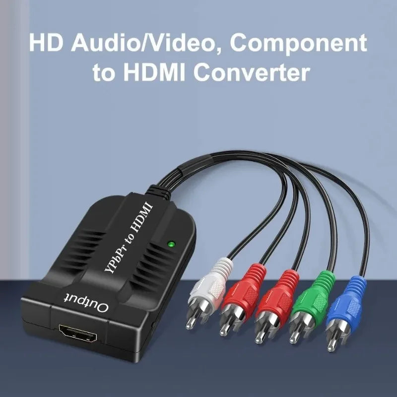1PCS AV S-Video to HDMI Converter 1080P CVBS R/L Audio Adapter HD Video Converter Cable Qme