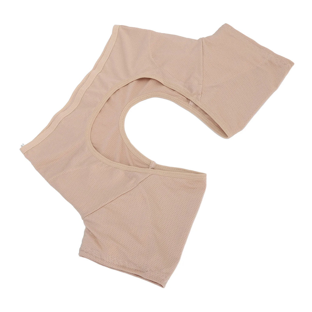 Underarm Sweat Vest Breathable Mesh 3 Layers Skin Color Washable Armpit Sweat Vest for Sports Washable Armpit Sweat Vest Qme