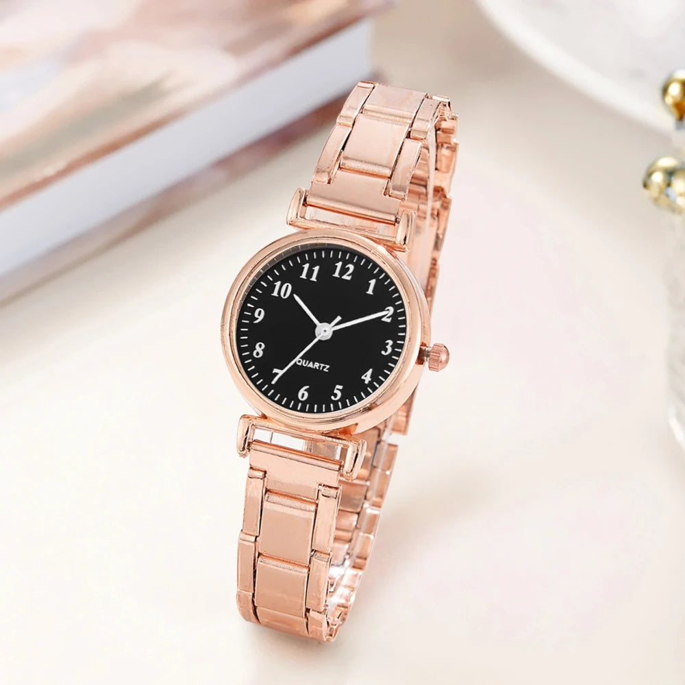 Moda feminina relógios simples pequeno mostrador analógico relógio de quartzo reloj mujer meninas relógio presente Qme 4