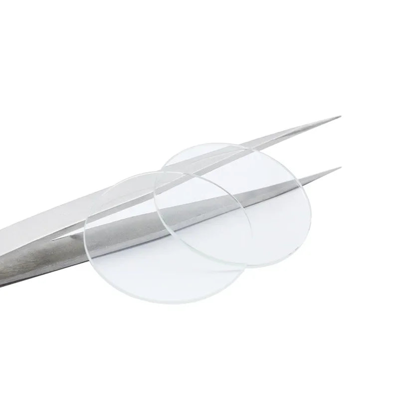 2PCS Thickness 1mm Round Watch Crystal 15mm to 45mm Watch Glass Replacement Glasses Lens Flat Mirror Watch Repair Tool Part Qme