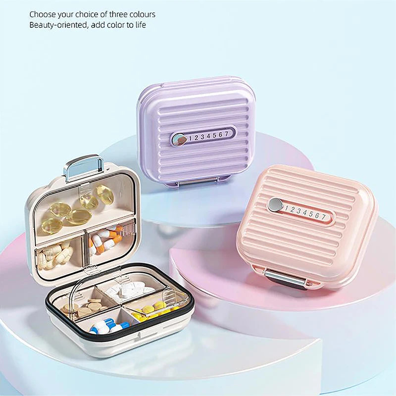 Mini Pill Box Travel Lightweight 7 Compartment Medicine Organizer Qme