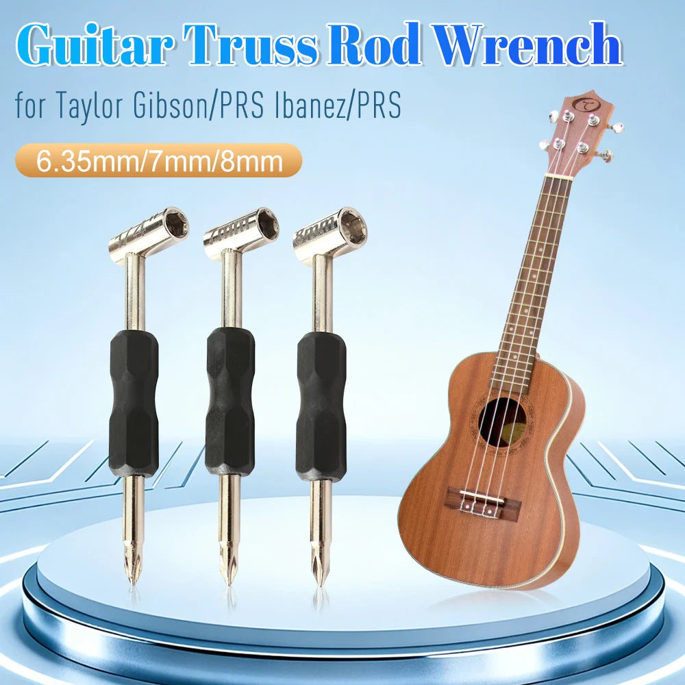 Guitar Truss Rod Wrench for Taylor Gibson/PRS Ibanez/PRS Magnetized Screwdriver Guitar Neck Adjustment Tool for Neck Adjustment Qme
