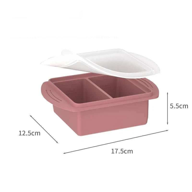 Silicone Tray Lid Single Double Compartment Freezer Mold Summer Qme A14