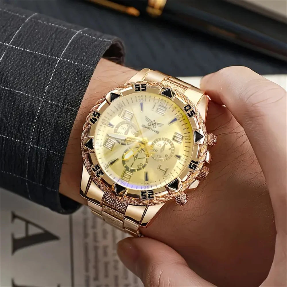 4pcs of fashionable business casual perfect classic luxury couple teenagers style quartz watch minimalist bracelet suit best Qme
