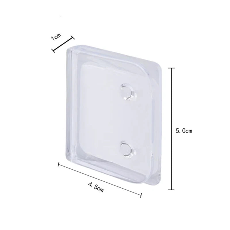 Clips para cortina de ducha de baño, fijador autoadhesivo de plástico a prueba de viento, gancho de Clip de borde transparente, Qme
