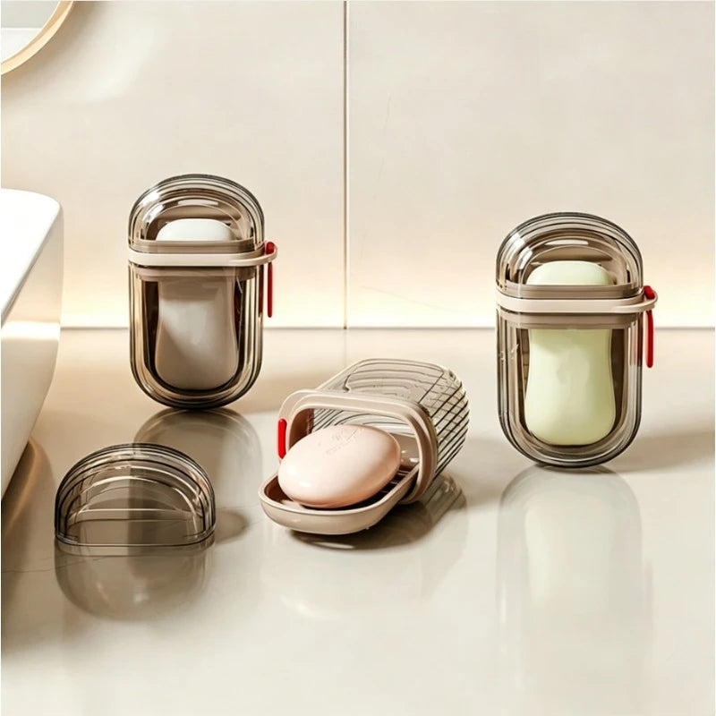 1Pc Portable Waterproof Soap Box, Travel & Bathroom Soap Container Qme