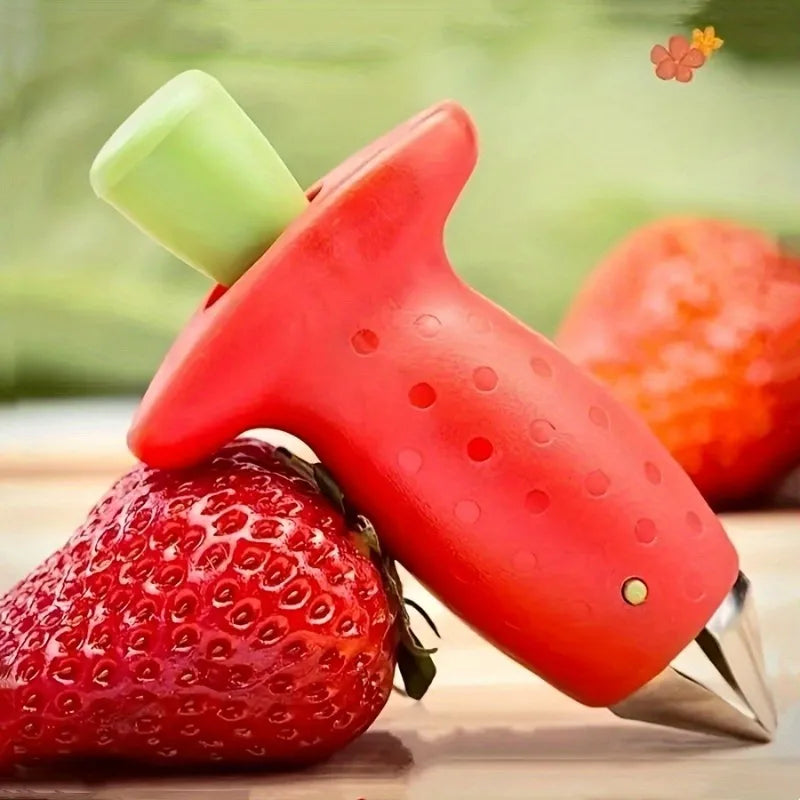 Manual Stainless Steel Tools/ABS Handle/No Electricity/Remove Tops From Fruits and Vegetables/Ideal for Tomatoes, Strawberries Qme
