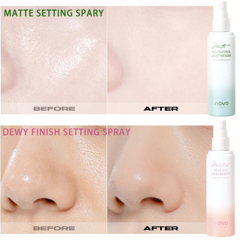 Long-Lasting Makeup Setting Spray-Hyaluronic Acid Niacinamide, Moisturizing, Oil Control, Waterproof & Sweat-Resistant Qme