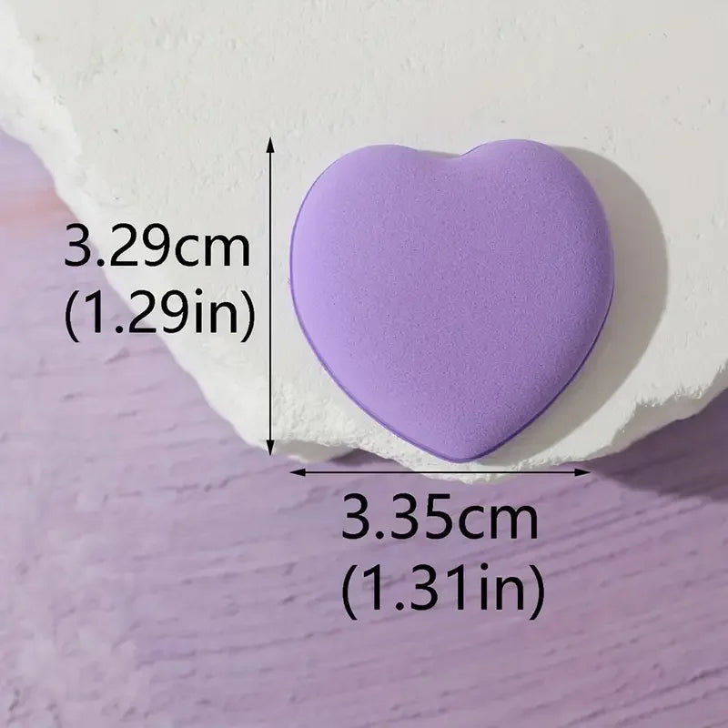 Heart-shaped Finger Powder Puff Latex-free Makeup Tool Air Cushion Qme