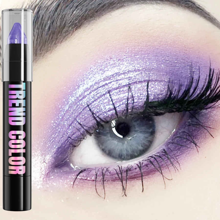 24 Colors Pearlescent Glitter Eyeshadow Eyeliner Pencil Waterproof