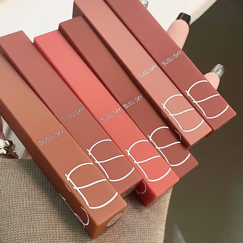 Matte Velvet Thin Tube Lipstick Lasting Waterproof Resistant Fading Qme
