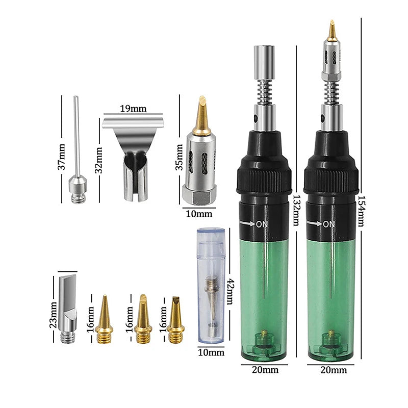 1Pc Portable Soldering Iron Kit 1300 Celsius Welding Pen Burner Blow Torch Gas Soldering Iron Cordless Butane Tip Tool. Qme