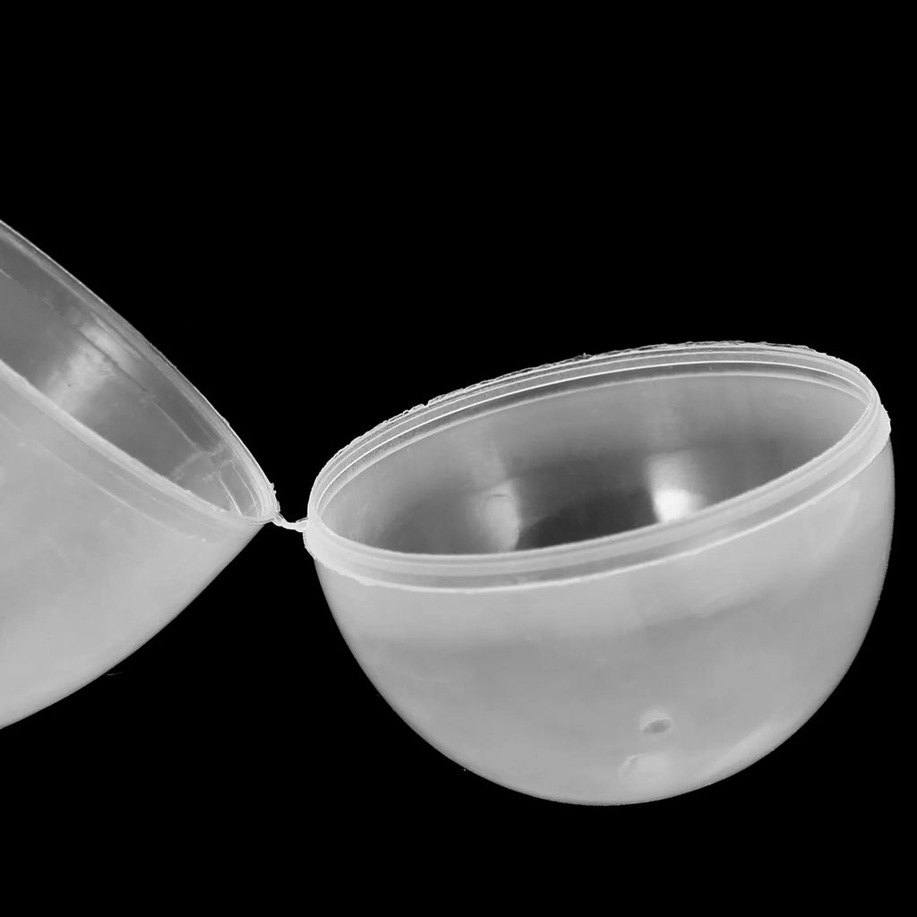 6Pcs Party Gift Clear Fillable Easter Eggs Jumbo Plastic Openable Candy Holders Easter Hunt Family School Activity Qme