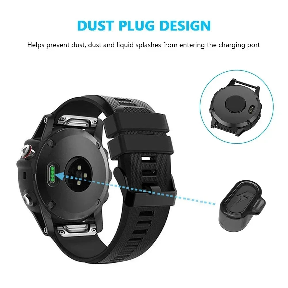 Charging Port Dustproof Plug Cover Protector Cap for Garmin Forerunner 955 945 255 Fenix 7 7S 7X 6 6S 6X TPU Clear Dust Cap Case Qme