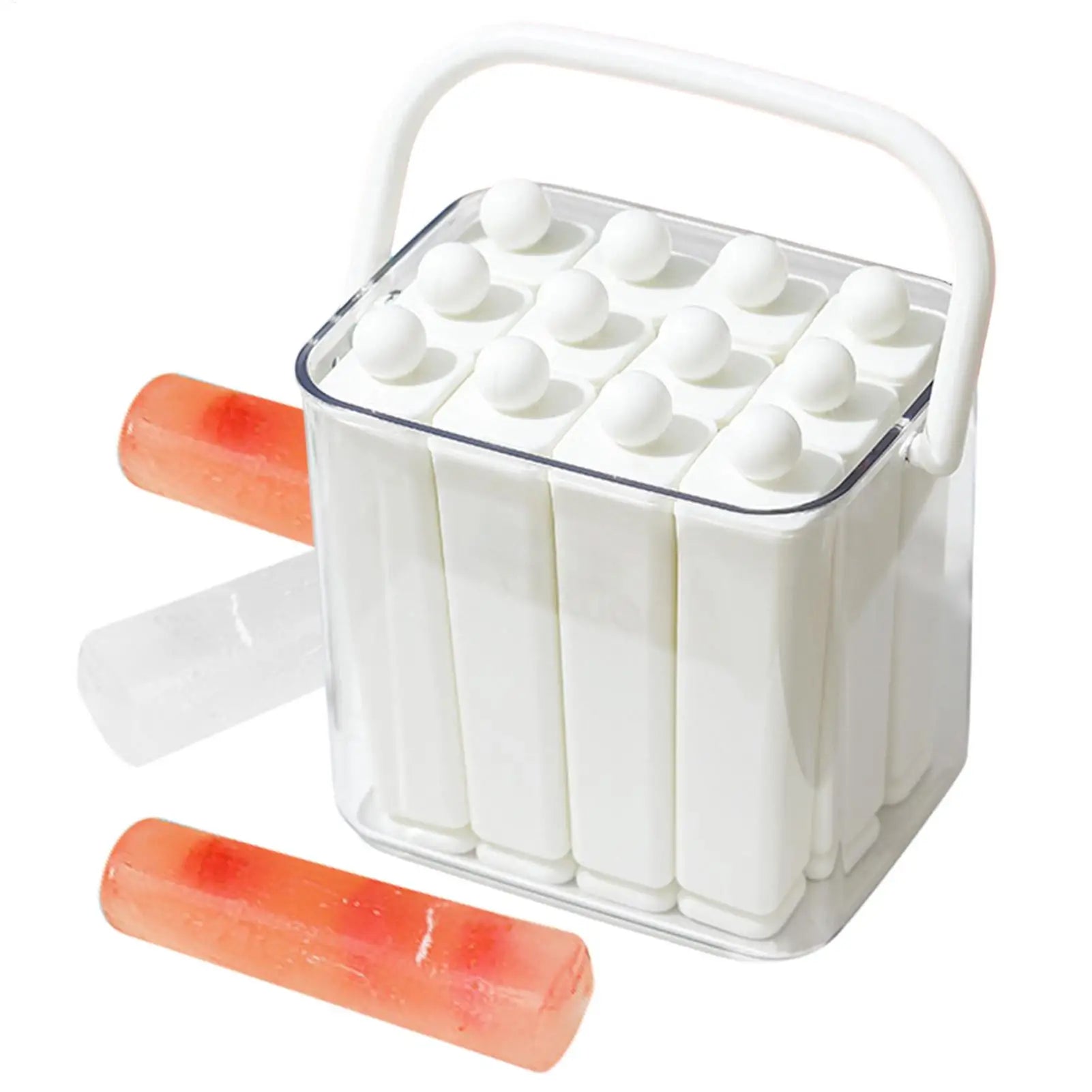 Ice Mold for Champagne Bottle Reusable Stackable Mould with Lid Silicone Freezer Ice Molds for Water Bottle Iced Coffee Qme