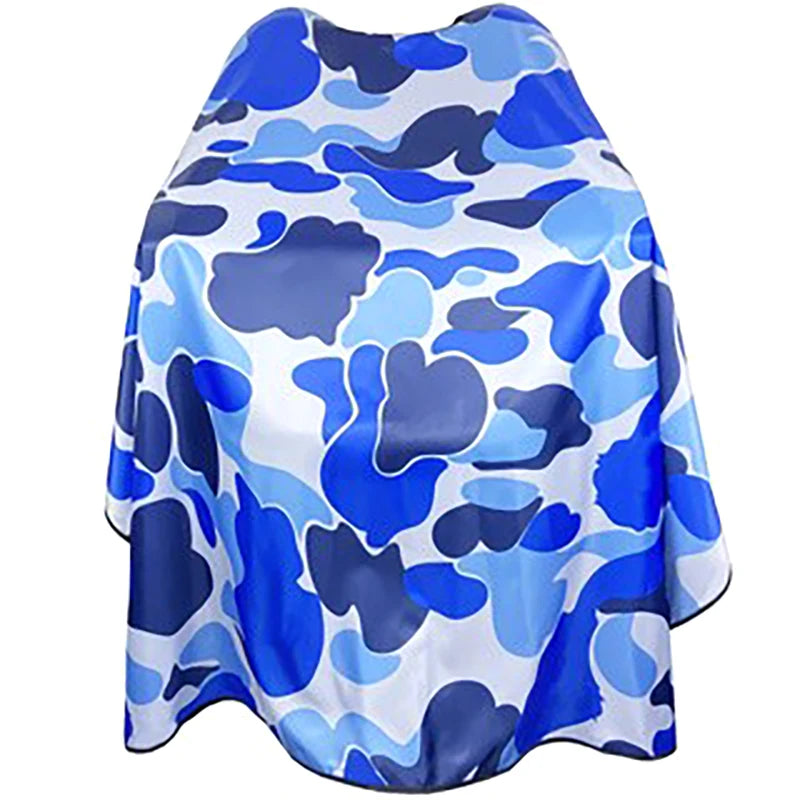 Barber Hairdresser Camouflage Aprons Anti Static Haircut Capes Qme Blue