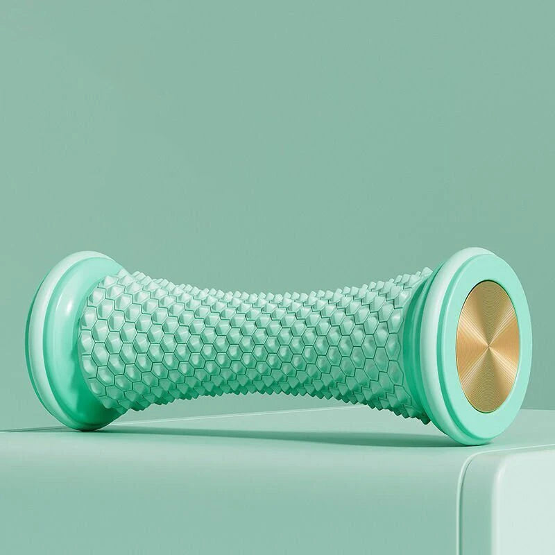 Foot Fascia Roller Massage Deep Tissue Textured Surface Home Use Qme green No plug