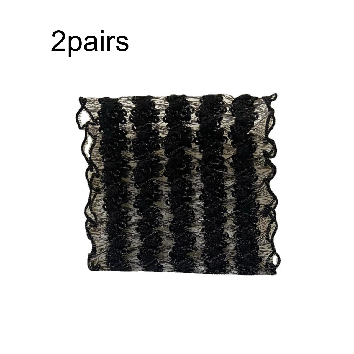 Elastic Lace Sleeve Holders, Anti-Slip Armband Sleeve Clips for Men Women, Shirt Sleeve Ties for Work & Casual Qme Black 2pairs