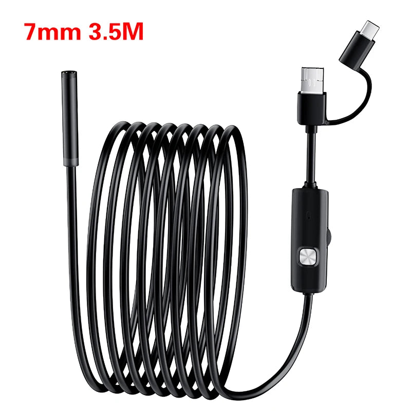 Mini Camera 2M Hard Wire Android Type-c USB Car Detection Pipeline Qme 3.5m black