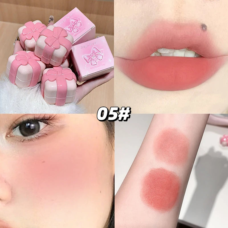 Gege Bear Velvet Matte Lip Cheek Balm Versatile Two-in-one Multi-use Qme GX1377-5