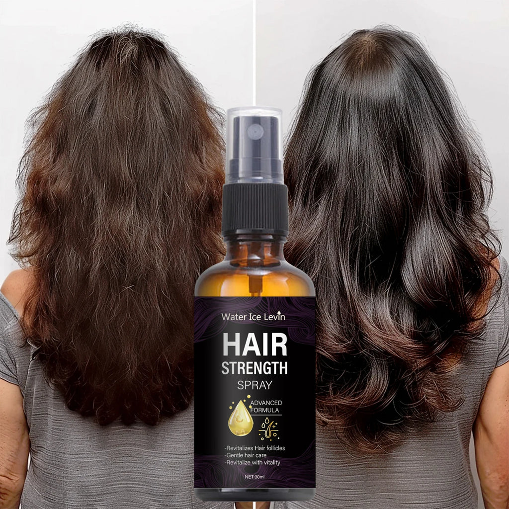 Hair Strength Spray with Biotin & Ginger Oil - Revitalizes Follicles, Strengthens Roots & Reduces Frizz for Healthy Shine. Qme