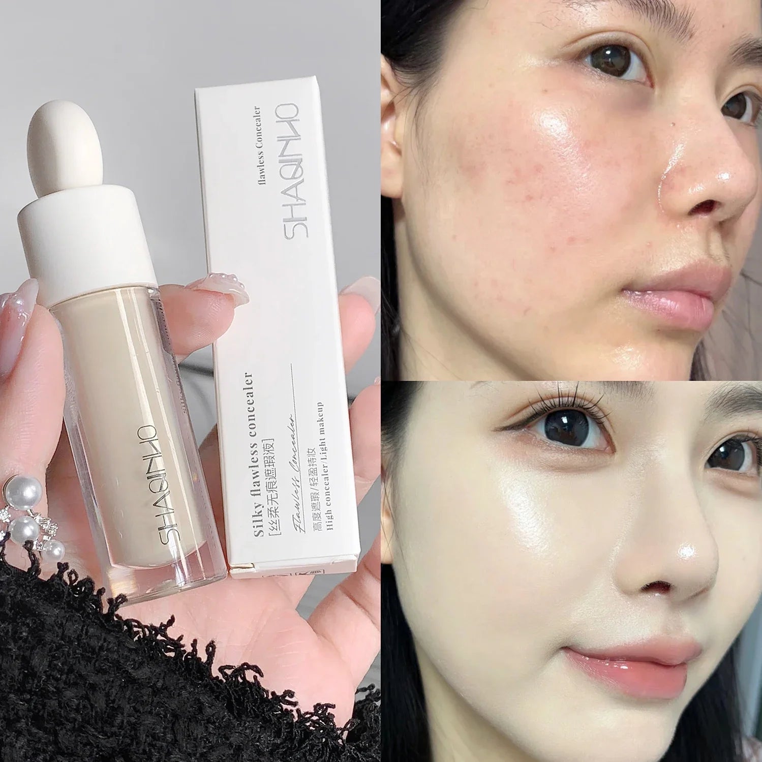 Moisturizing Liquid Contouring Concealer Cream Makeup Waterproof Lasting Cover Acne Dark Circles Foundation Face Korean Cosmetic Qme 03 Olive