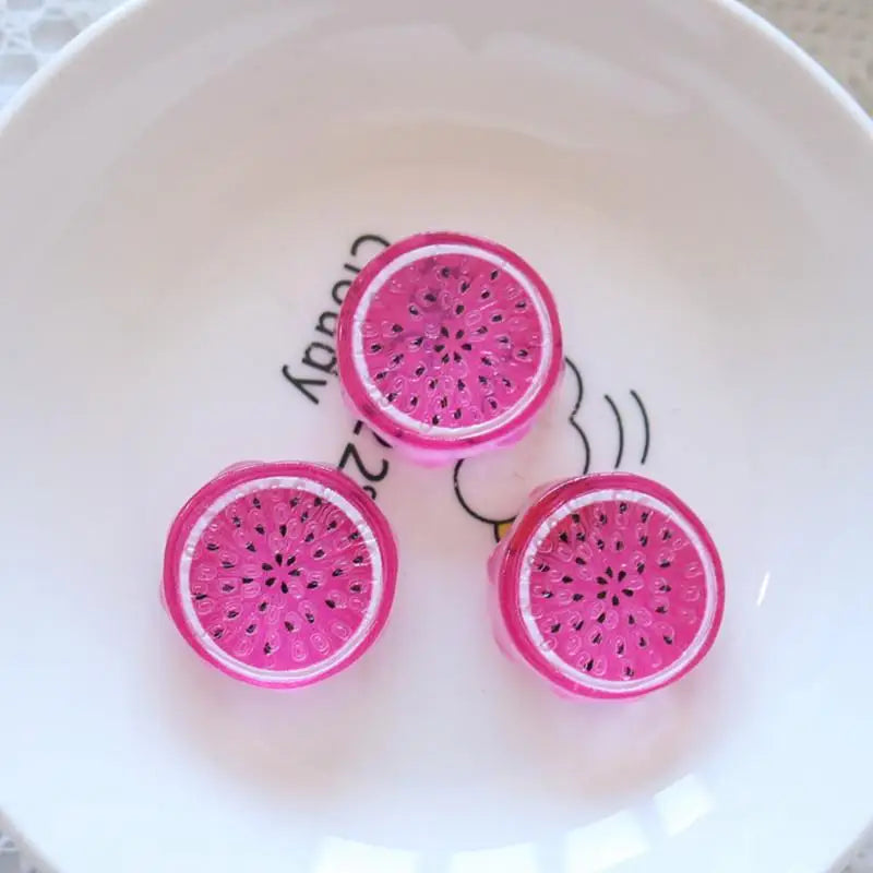 10PCS Mini Adorable Watermelon Flat Back Cabochons Kawaii Fruit Pieces for DIY Scrapbook Gift Wrapping Decor Qme StyleH