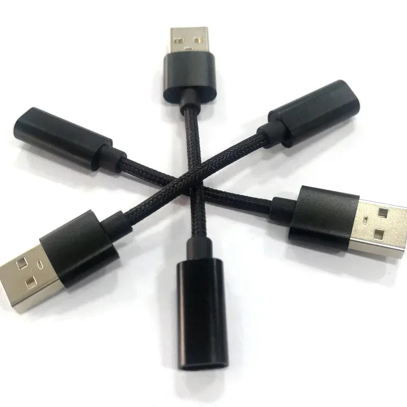 Black Type-c Adapter Type-c Female To USB Male Adapter Android Mobile Phone Charging Data Cable 10cm Qme
